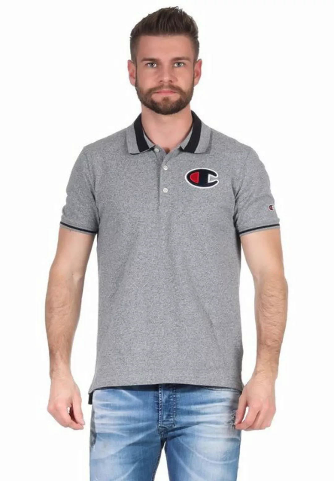 Champion Poloshirt Champion Herren Polo 214193 EM525 GRJM NBK Grau günstig online kaufen