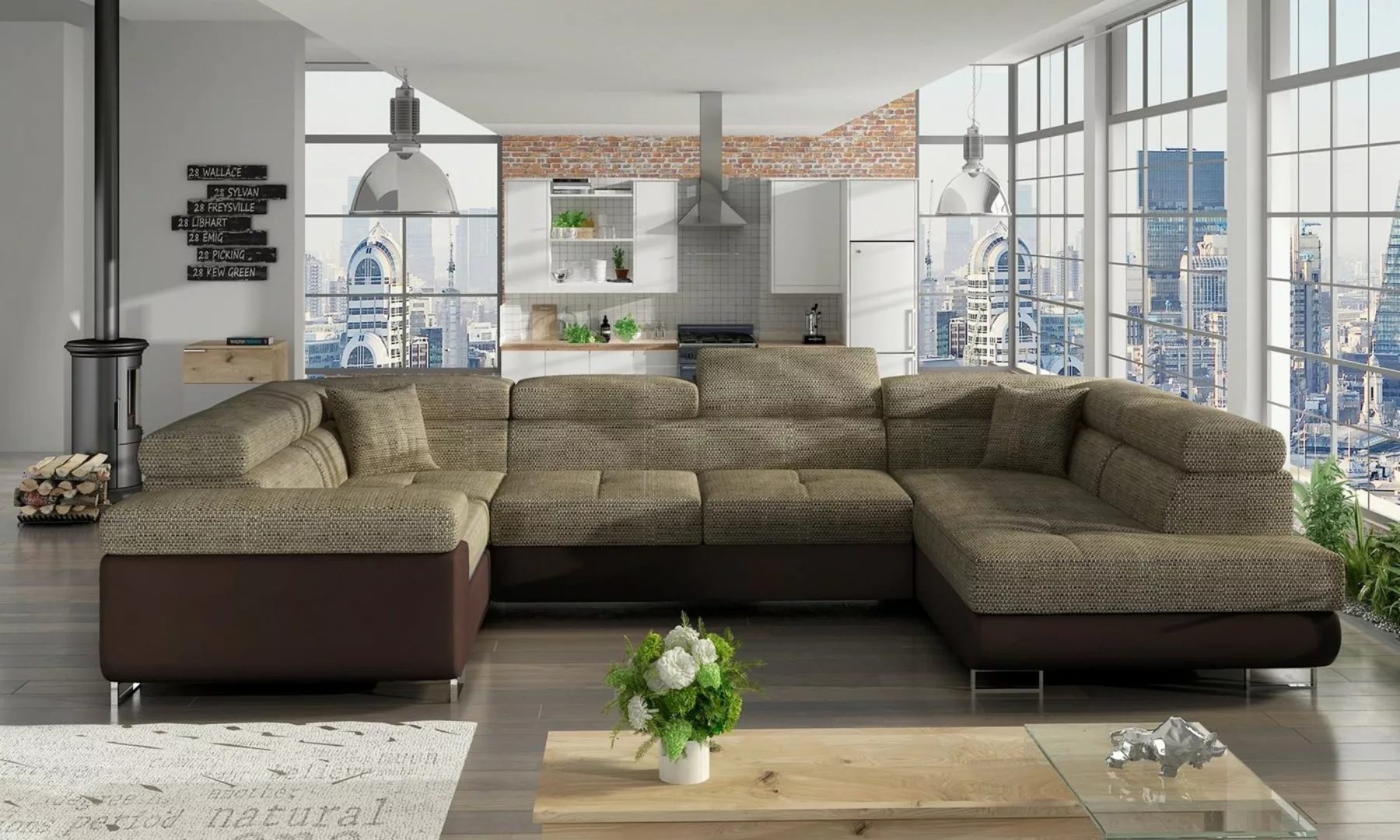 Möbel für Dich Ecksofa Ecksofa Letto in U-Form günstig online kaufen