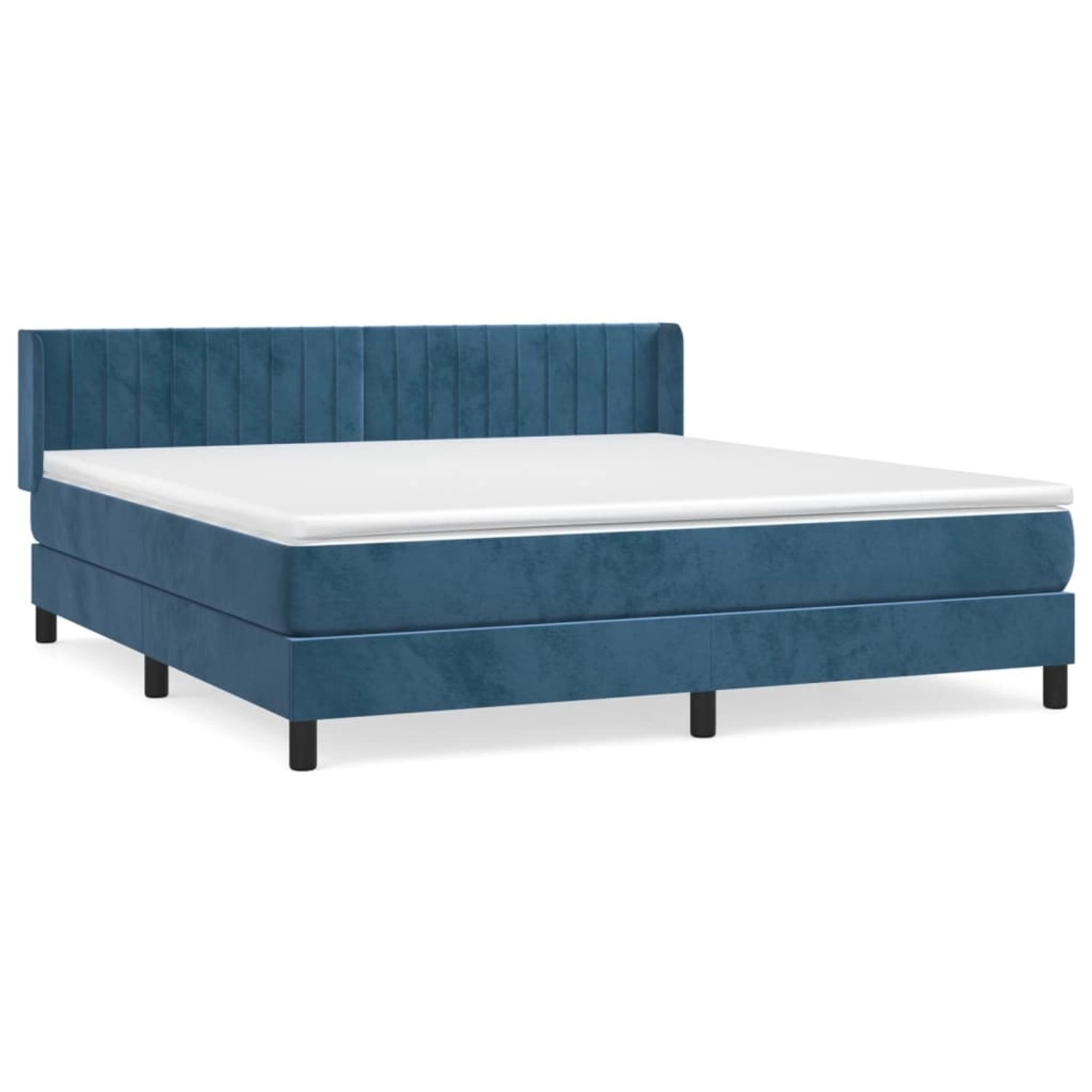 vidaXL Boxspringbett mit Matratze Dunkelblau 180x200 cm Samt1376755 günstig online kaufen