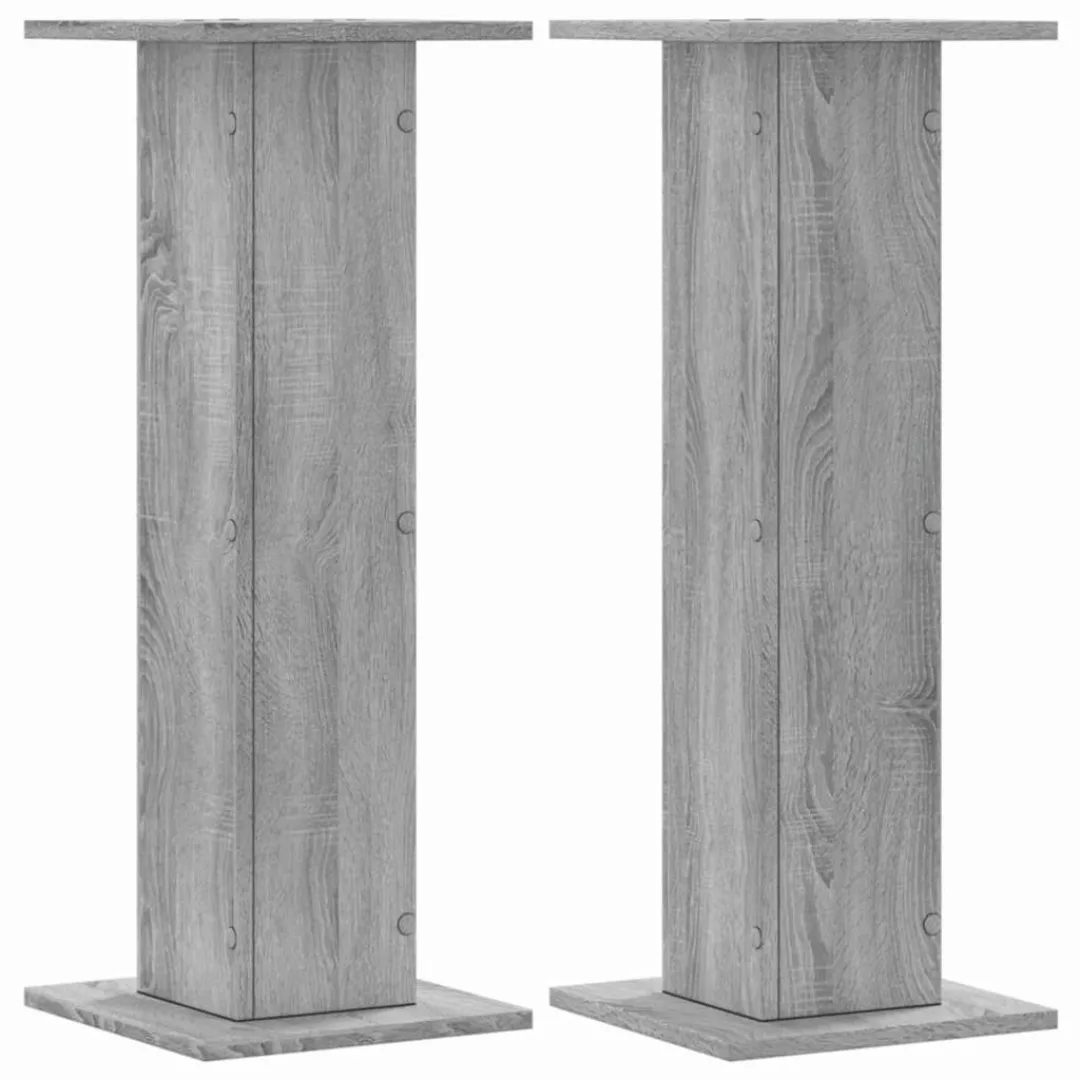 vidaXL Blumenständer Pflanzenständer 2 Stk. Grau günstig online kaufen