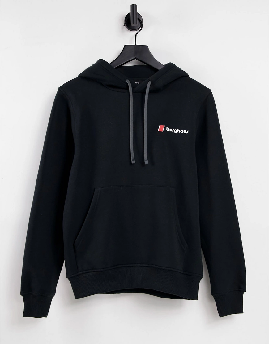 Berghaus – Heritage – Kapuzenpullover in Schwarz mit kleinem Logo günstig online kaufen