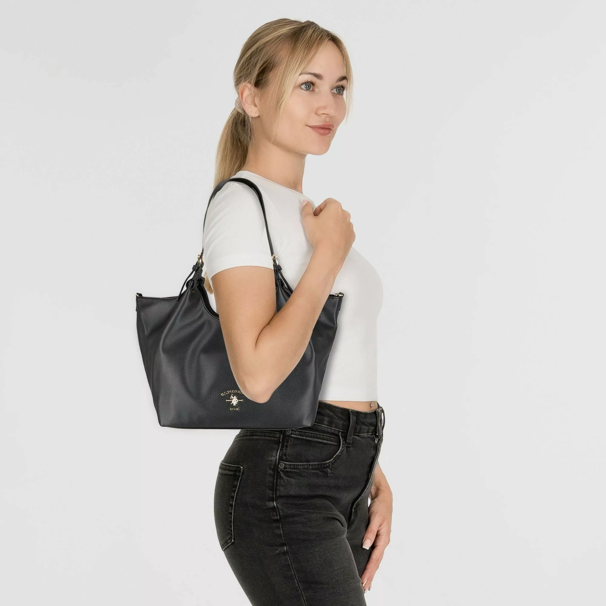 U.S. Polo Assn Schultertasche Stanford, Polyurethan günstig online kaufen