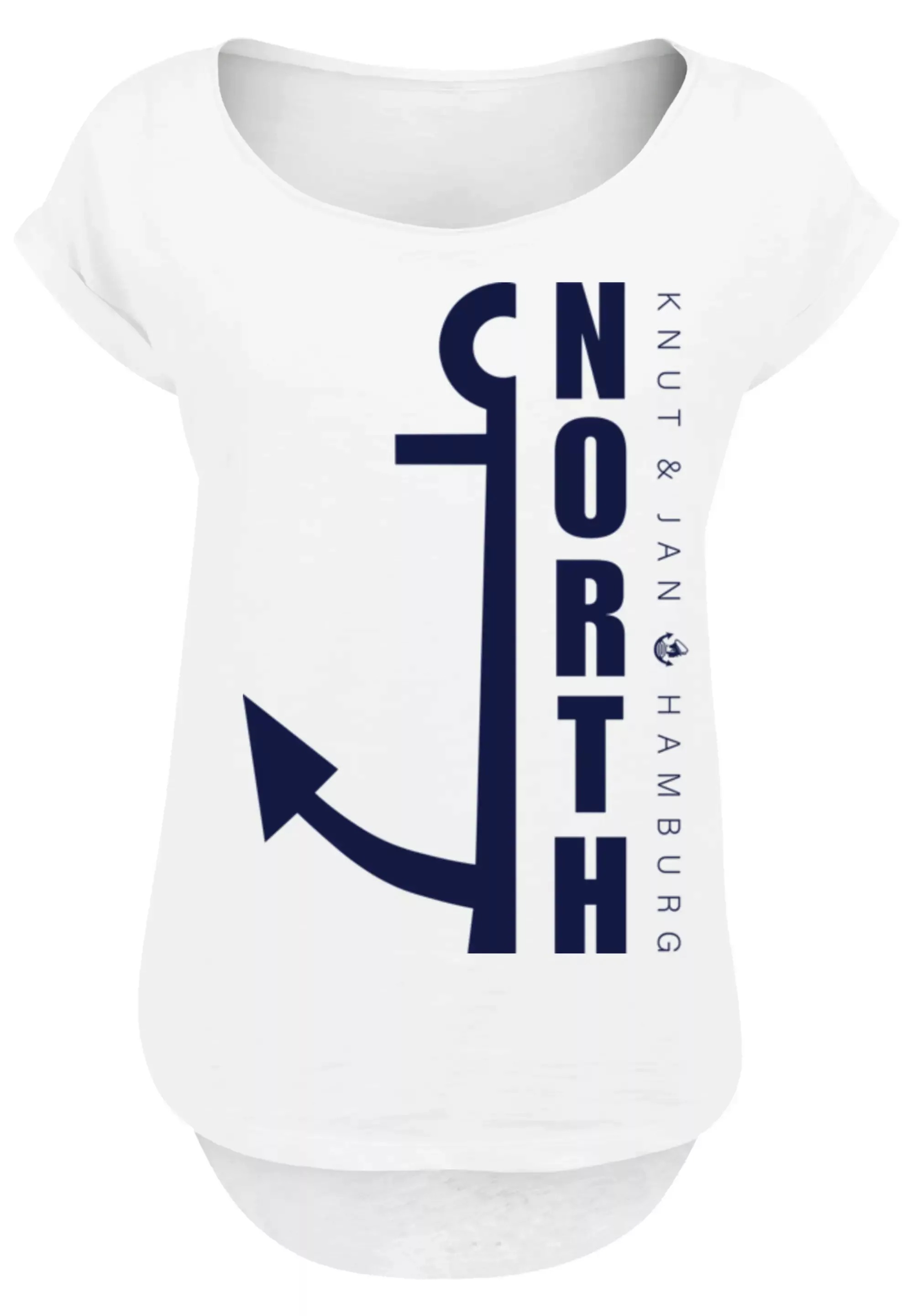 F4NT4STIC T-Shirt "North Anker Knut & Jan Hamburg Blau", Print günstig online kaufen