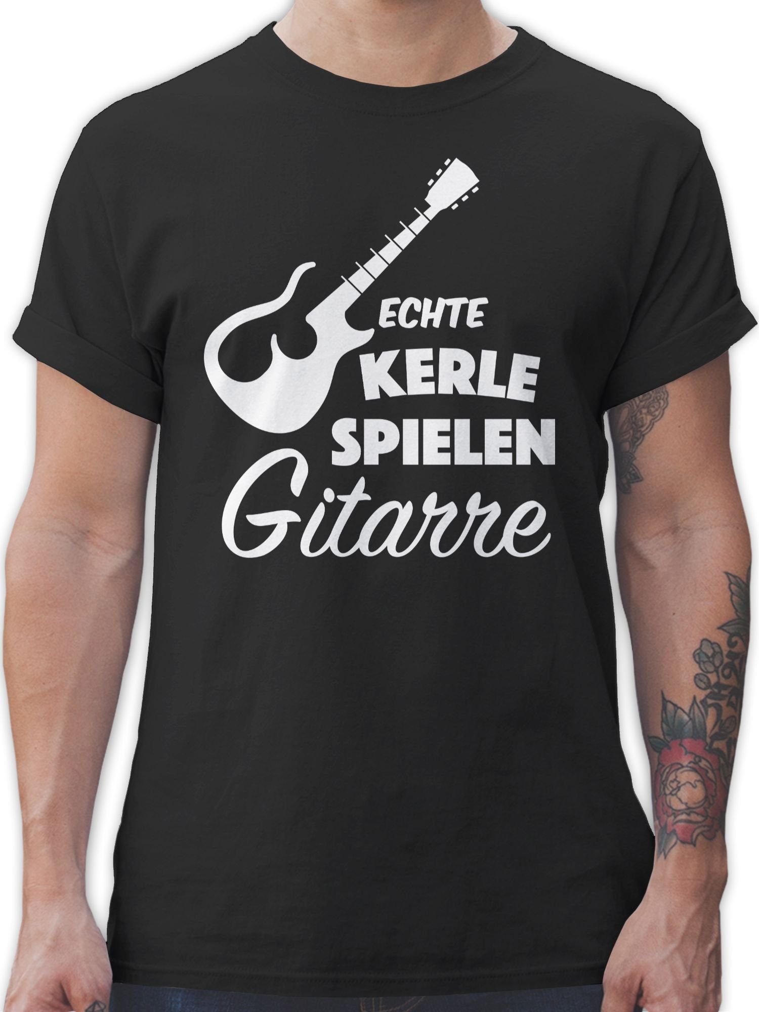 Shirtracer T-Shirt Echte Kerle spielen Gitarre günstig online kaufen