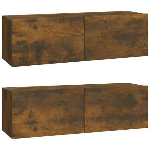 vidaXL TV-Schrank TV-Wandschränke 2 Stk Räuchereiche 100x30x30 cm Holzwerks günstig online kaufen