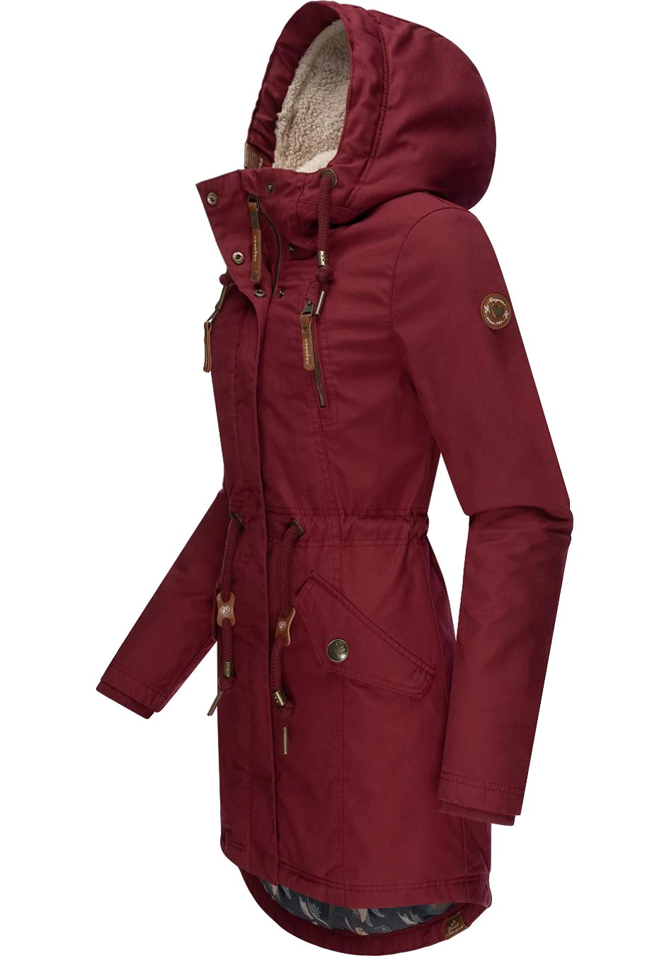 Ragwear Wintermantel "Elsie", stylischer Winterparka mit Kapuze und Teddyfl günstig online kaufen