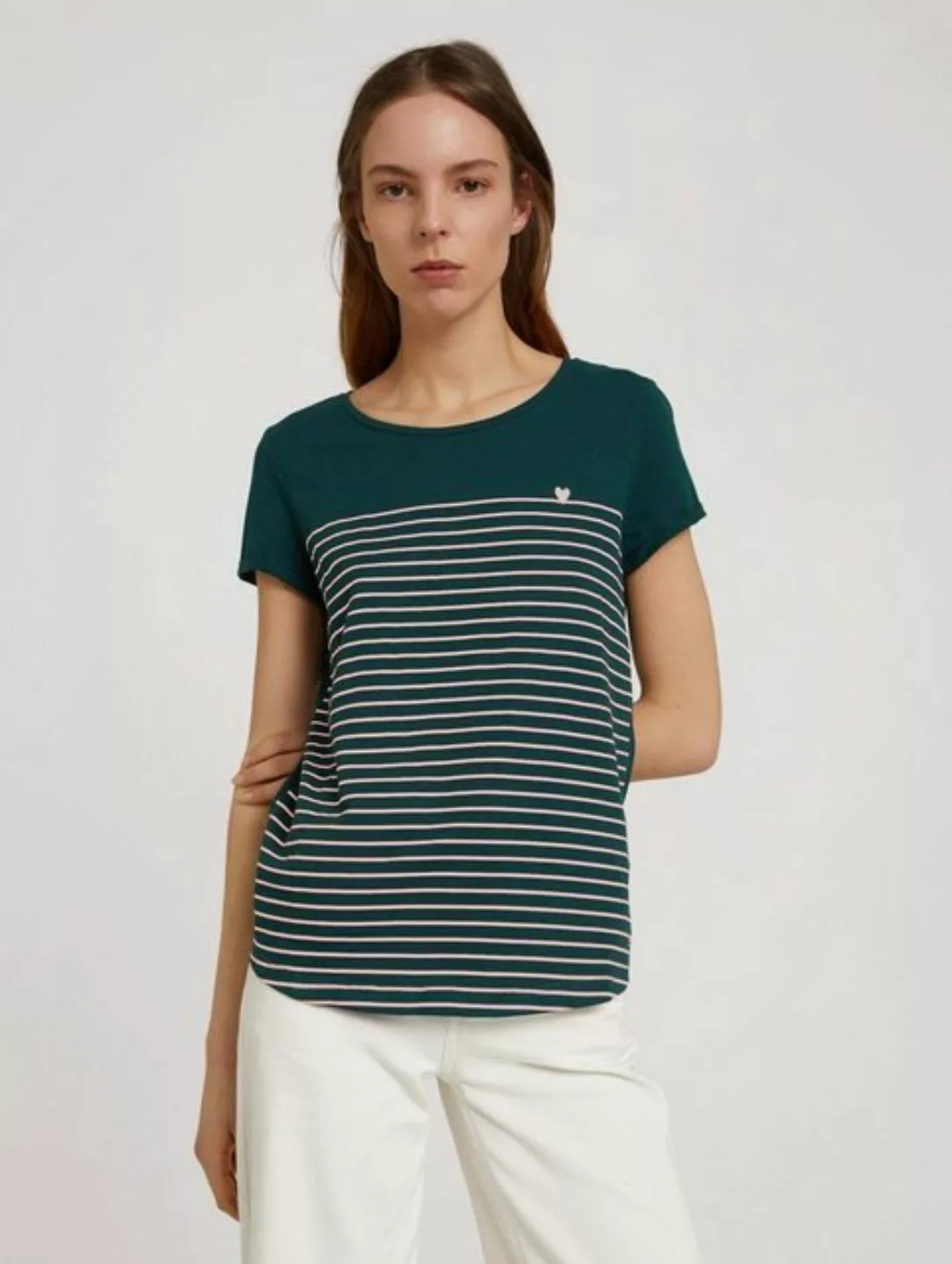 TOM TAILOR Denim Langarmshirt Gestreiftes T-Shirt günstig online kaufen