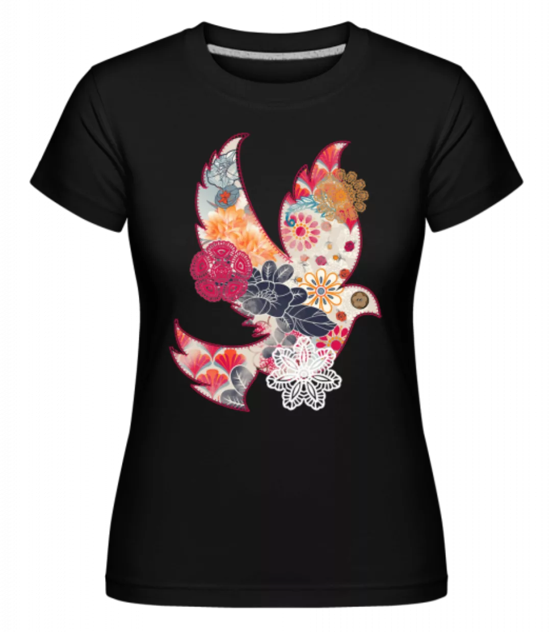 Vogel Collage Aufgenäht · Shirtinator Frauen T-Shirt günstig online kaufen