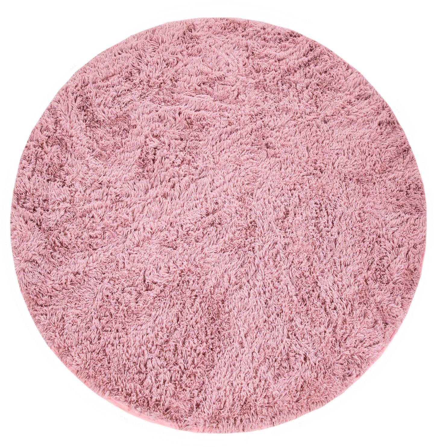 Paco Home Hochflor-Teppich »Silky 591«, rund, 37 mm Höhe, Uni Farben, beson günstig online kaufen
