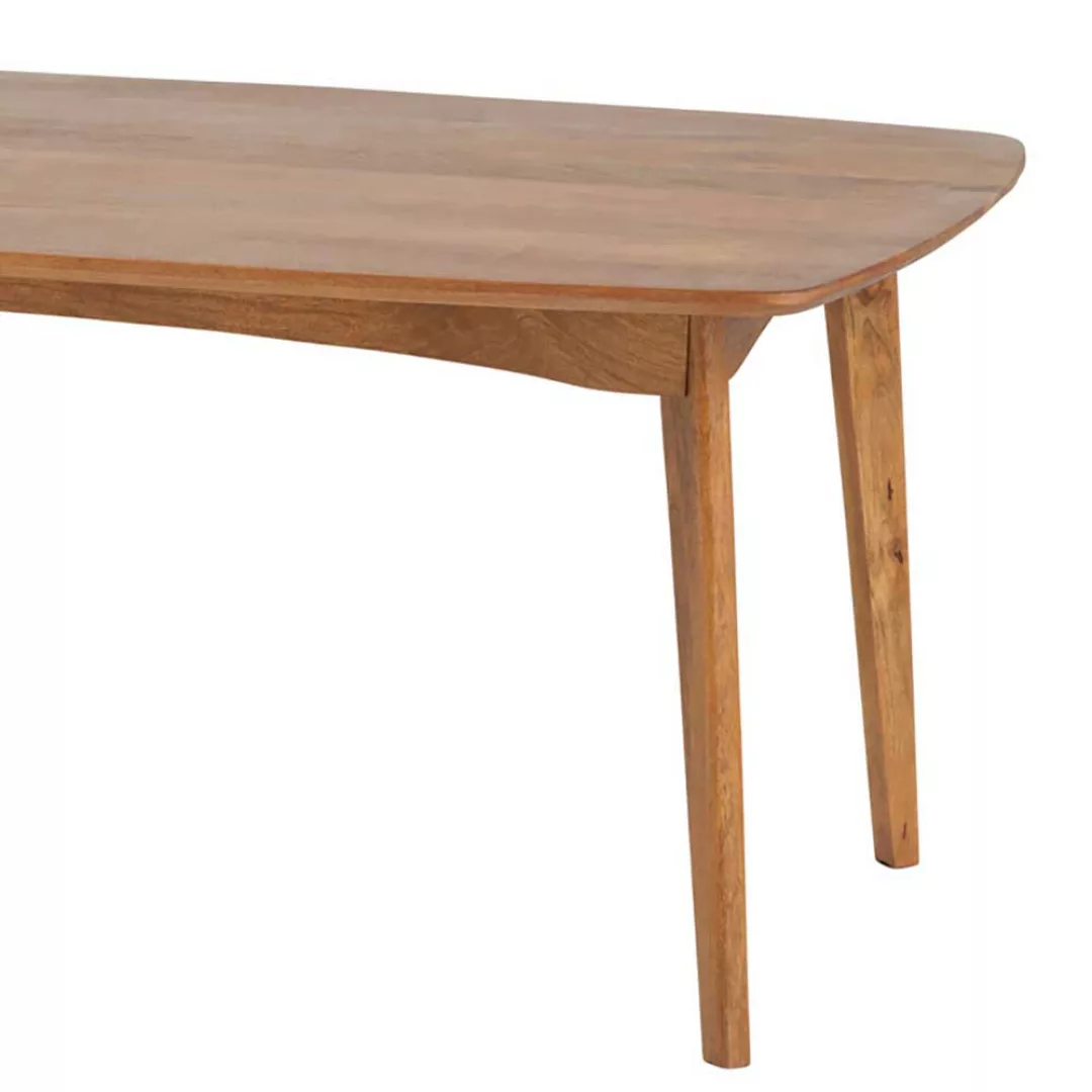 Tisch Esszimmer Cognac Braun aus Mangobaum Massivholz Retrostil günstig online kaufen