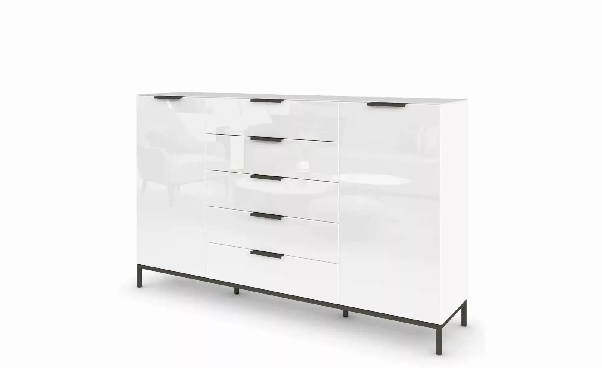 Highboard ¦ weiß ¦ Maße (cm): B: 180 H: 110 Kommoden & Sideboards > Highboa günstig online kaufen