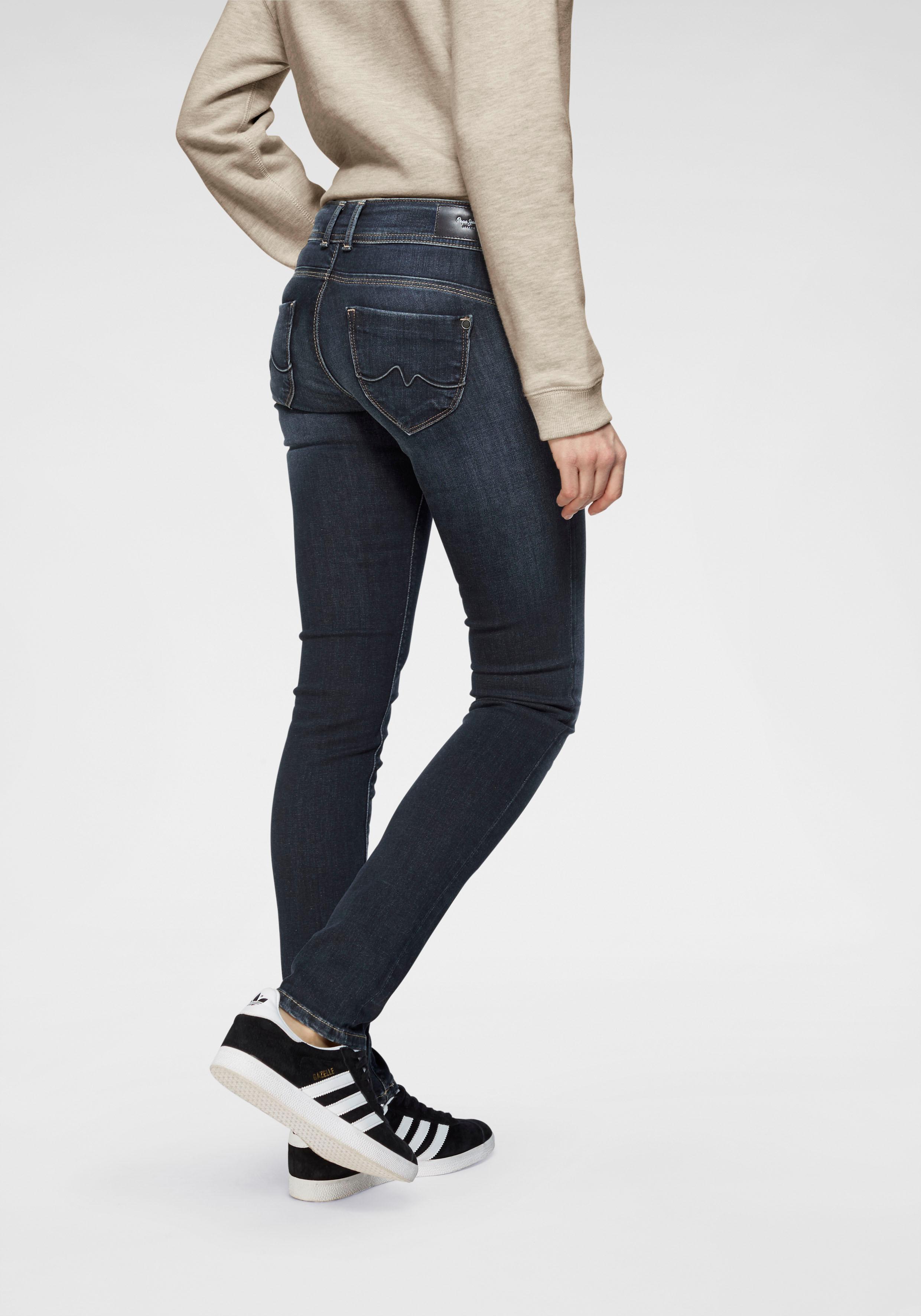 Pepe Jeans Damen Jeans New Brooke - Slim Fit - Blau - Ultra Dark günstig online kaufen