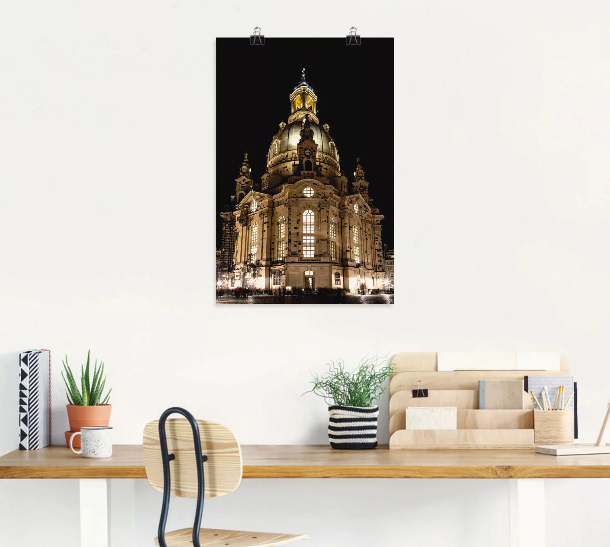 Artland Wandbild »Erleuchtete Frauenkirche in Dresden«, Gebäude, (1 St.) günstig online kaufen