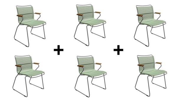 Sparset 6 tlg. Stuhl Click pastellgrün günstig online kaufen