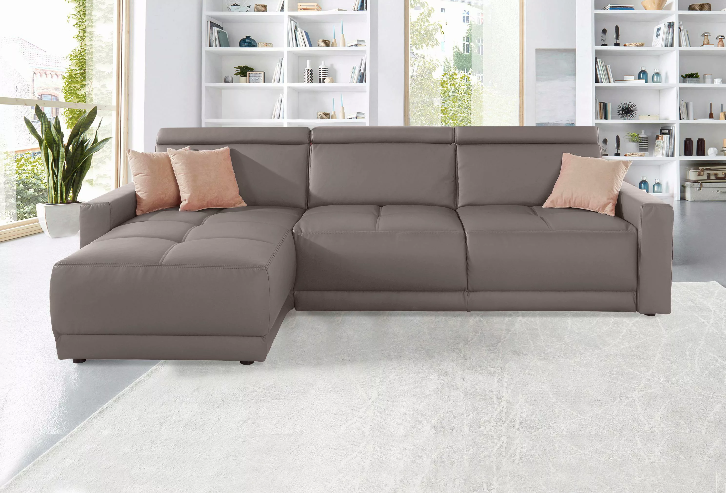 DOMO collection Ecksofa "Ava L-Form", mit Recamiere, Federkern wahlweise mi günstig online kaufen