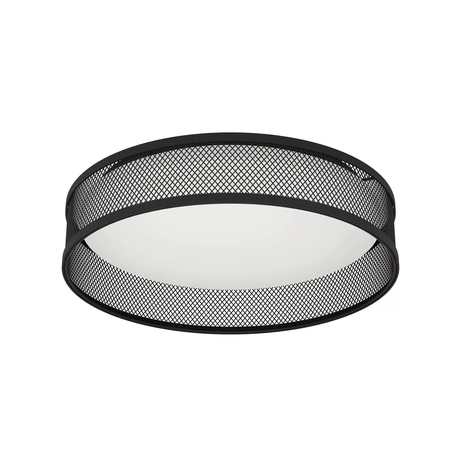 LED-Deckenlampe Luppineria Stahlgeflecht, schwarz günstig online kaufen