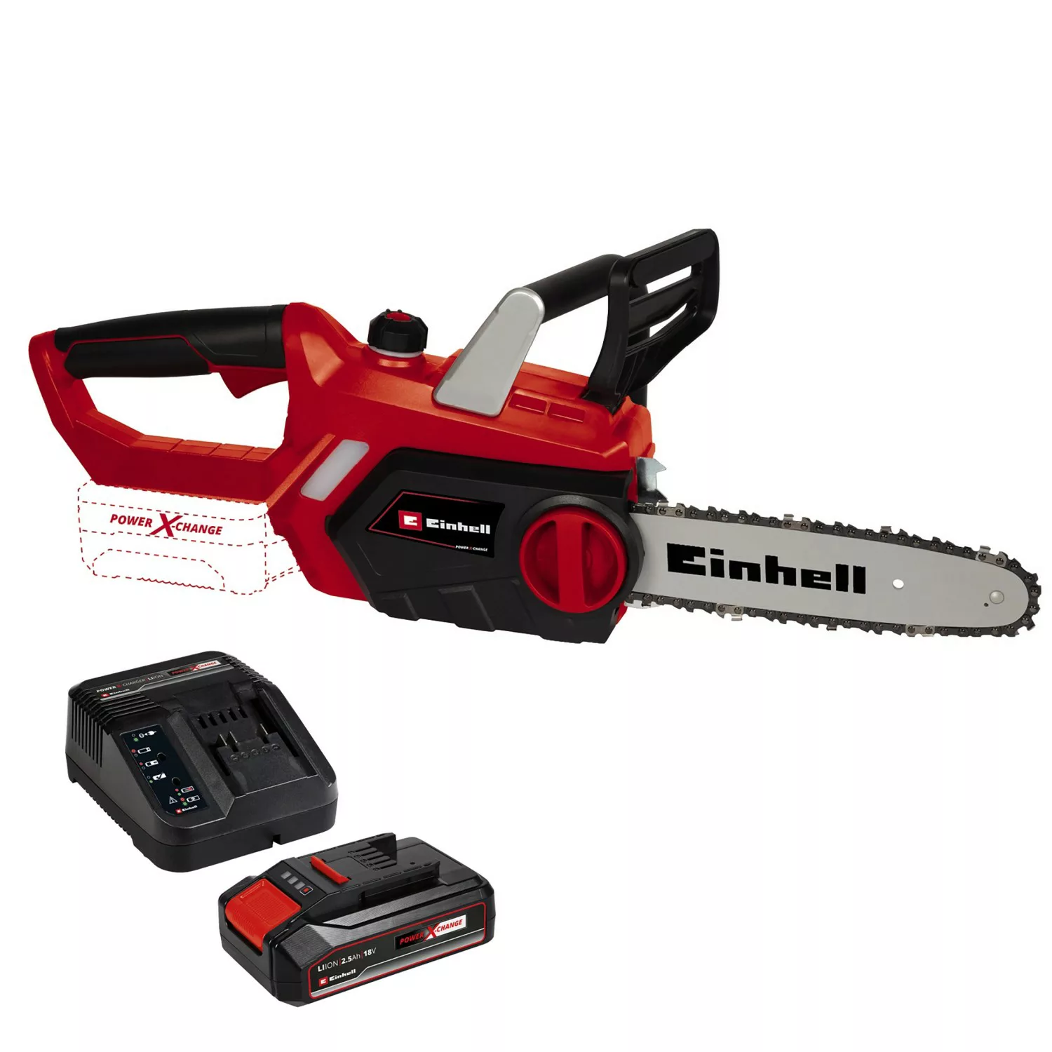 Einhell Akku-Kettensäge GC-KS 18 Li Kit 1x2,5 Ah günstig online kaufen