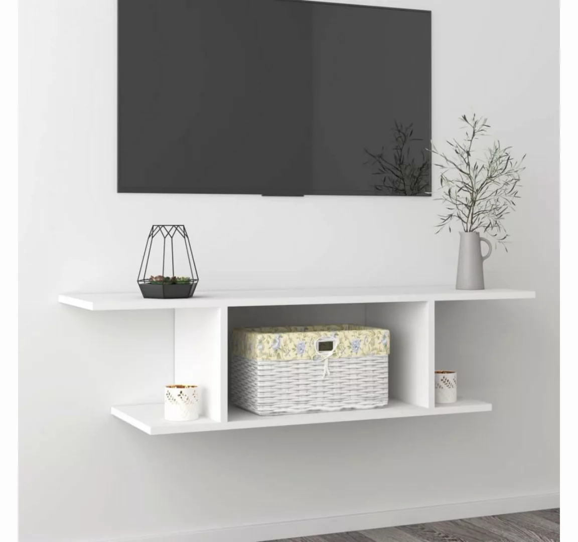 furnicato TV-Schrank TV-Wandschrank Weiß 103x30x26,5 cm günstig online kaufen