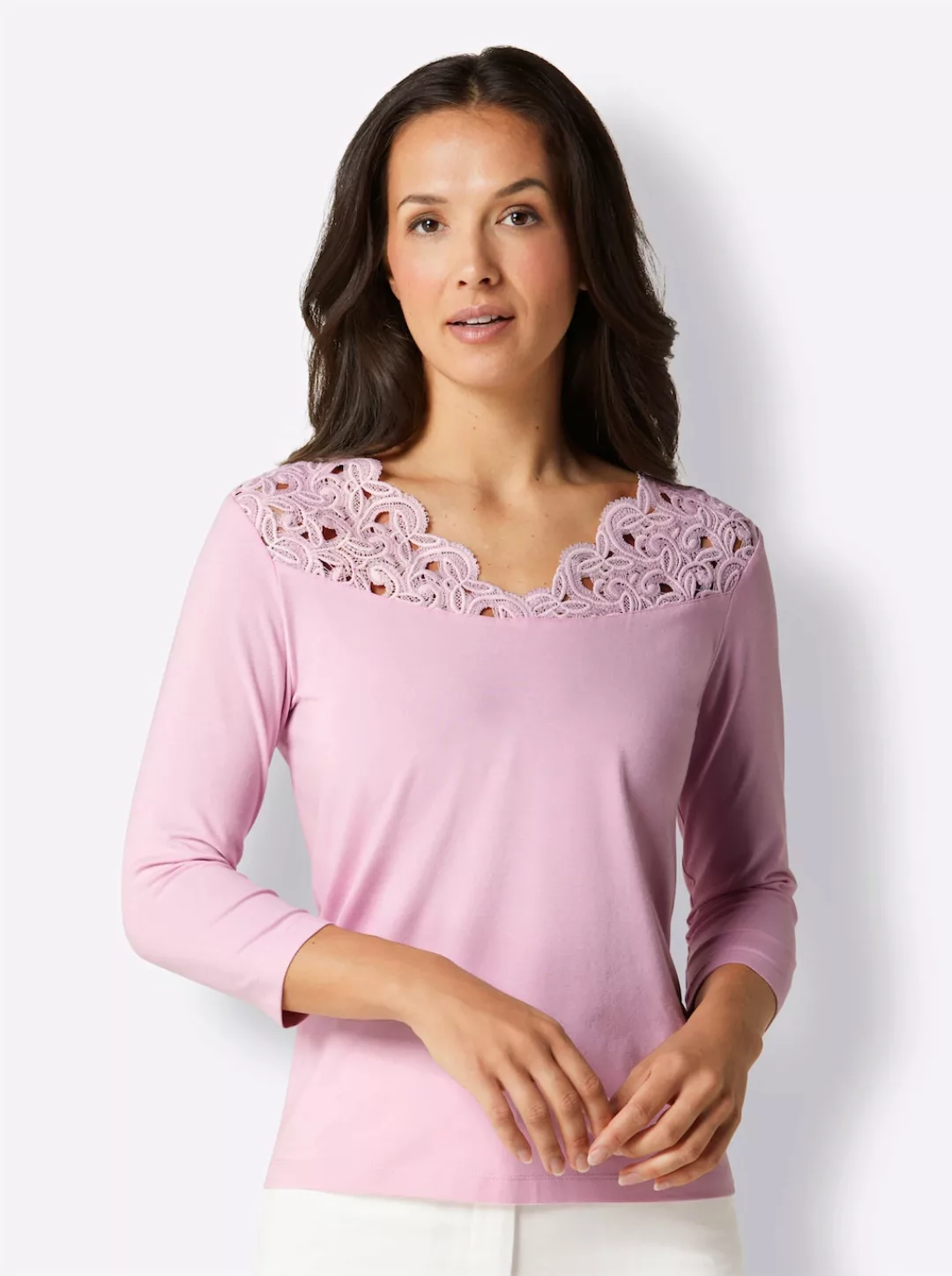 CREATION L PREMIUM V-Shirt "Modal-Baumwoll-Shirt", (1 tlg.) günstig online kaufen