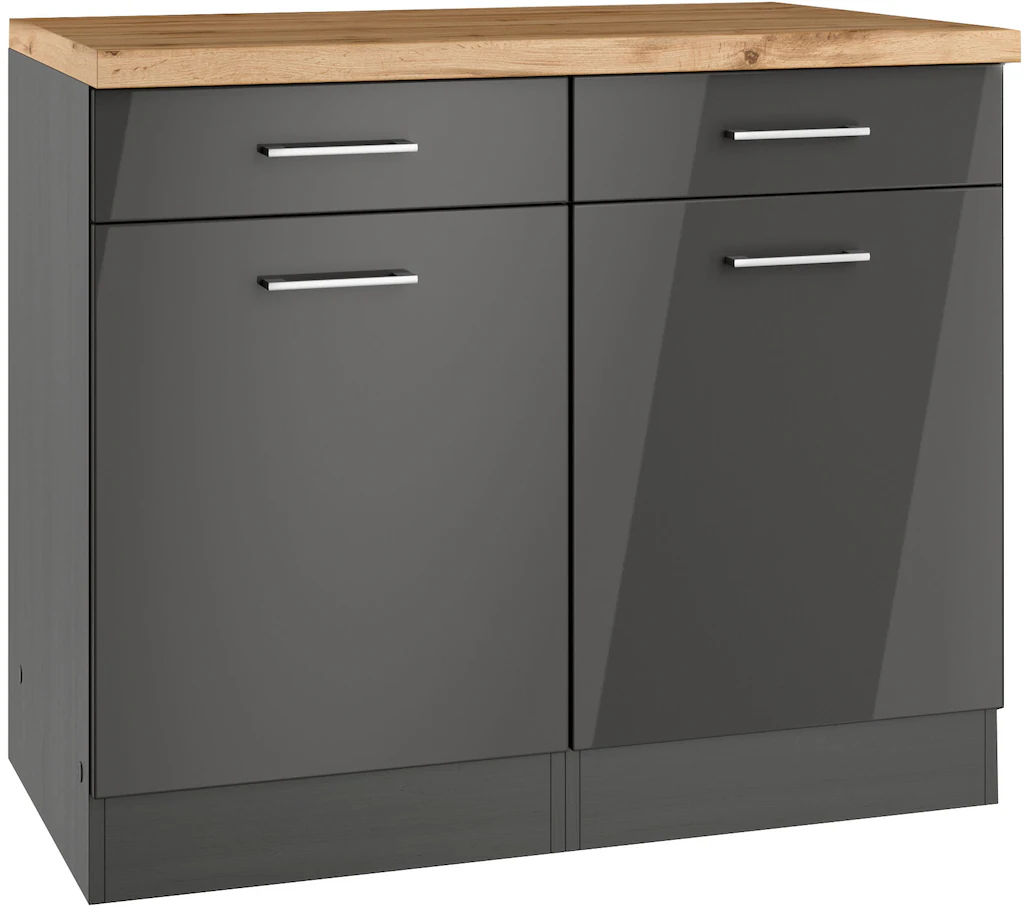 KOCHSTATION Unterschrank "KS-Milan", HELD Möbel, Unterschrank 100 cm, matte günstig online kaufen