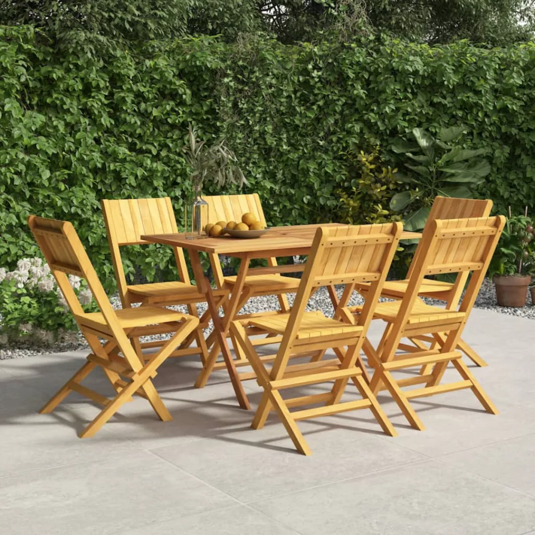 Vidaxl Gartenstühle 6 Stk. Klappbar 47x61x90 Cm Massivholz Teak günstig online kaufen