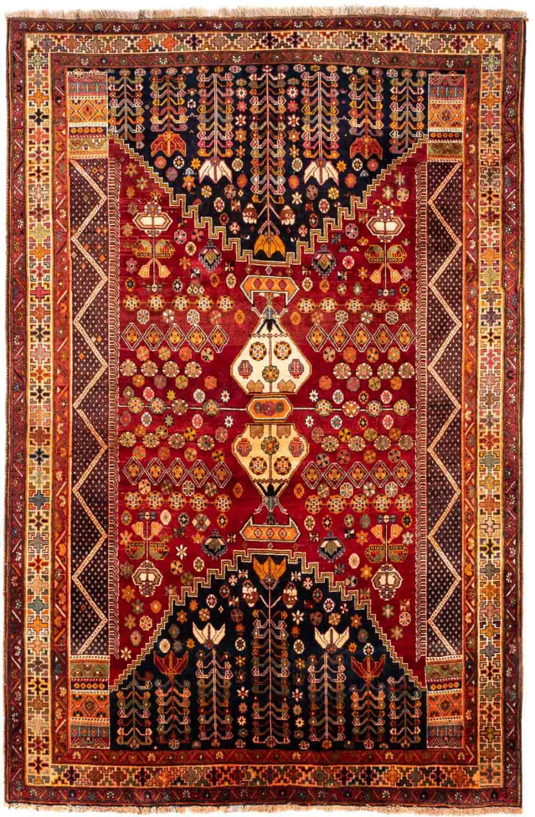 morgenland Wollteppich »Shiraz Medaillon 285 x 160 cm«, rechteckig, 1 mm Hö günstig online kaufen