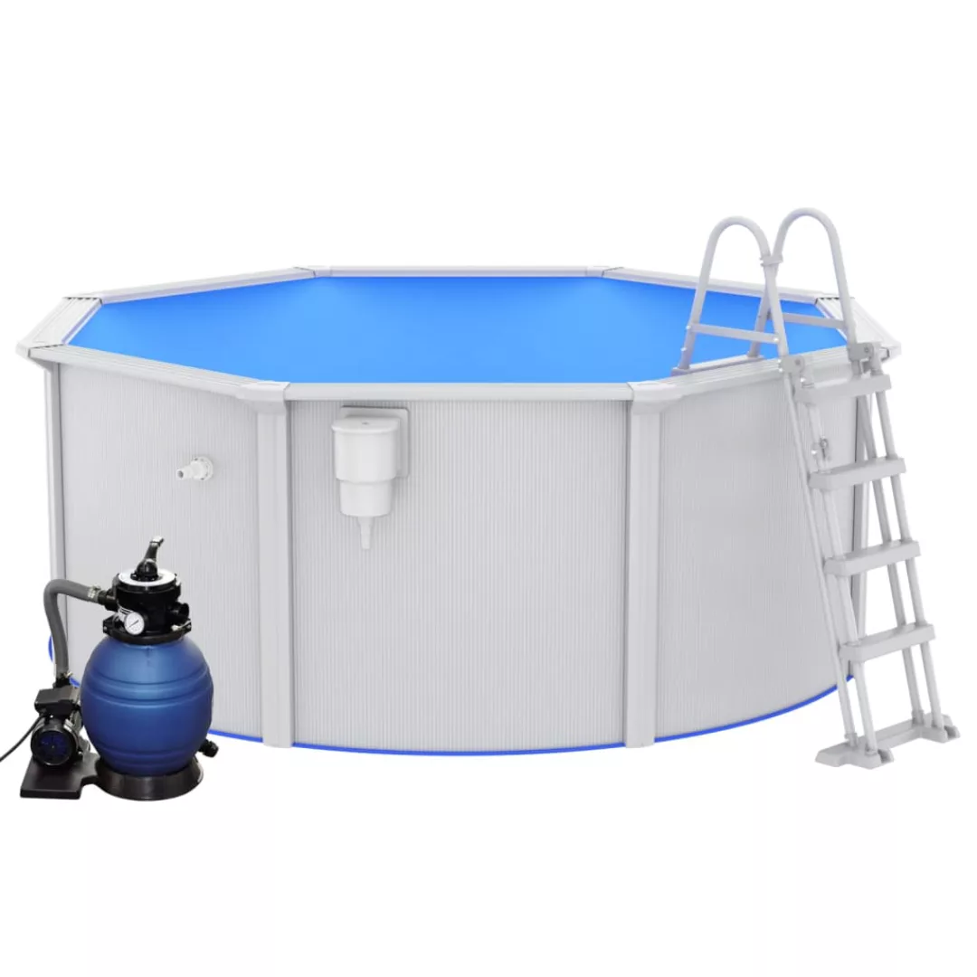 Vidaxl Pool Mit Sandfilterpumpe Und Leiter 300x120 Cm günstig online kaufen