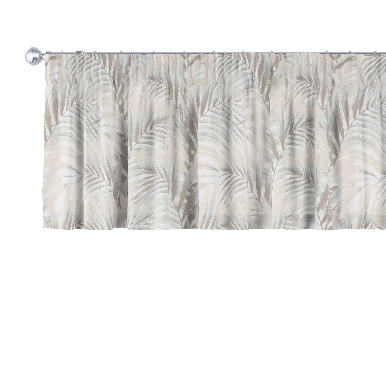 Kurzgardine mit Kräuselband, grau-beige, 390 x 40 cm, Gardenia (142-14) günstig online kaufen