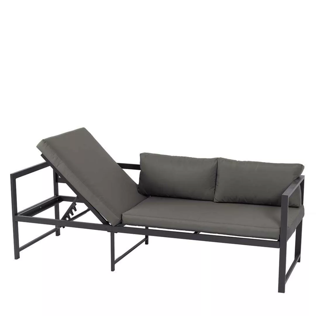 Balkonmöbel Lounge Set aus Aluminium pulverbeschichtet (zweiteilig) günstig online kaufen