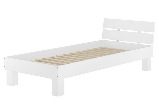 ERST-HOLZ Bett Einzelbett Buche massiv 90x200 Bett Rollrost Holzbett waschw günstig online kaufen