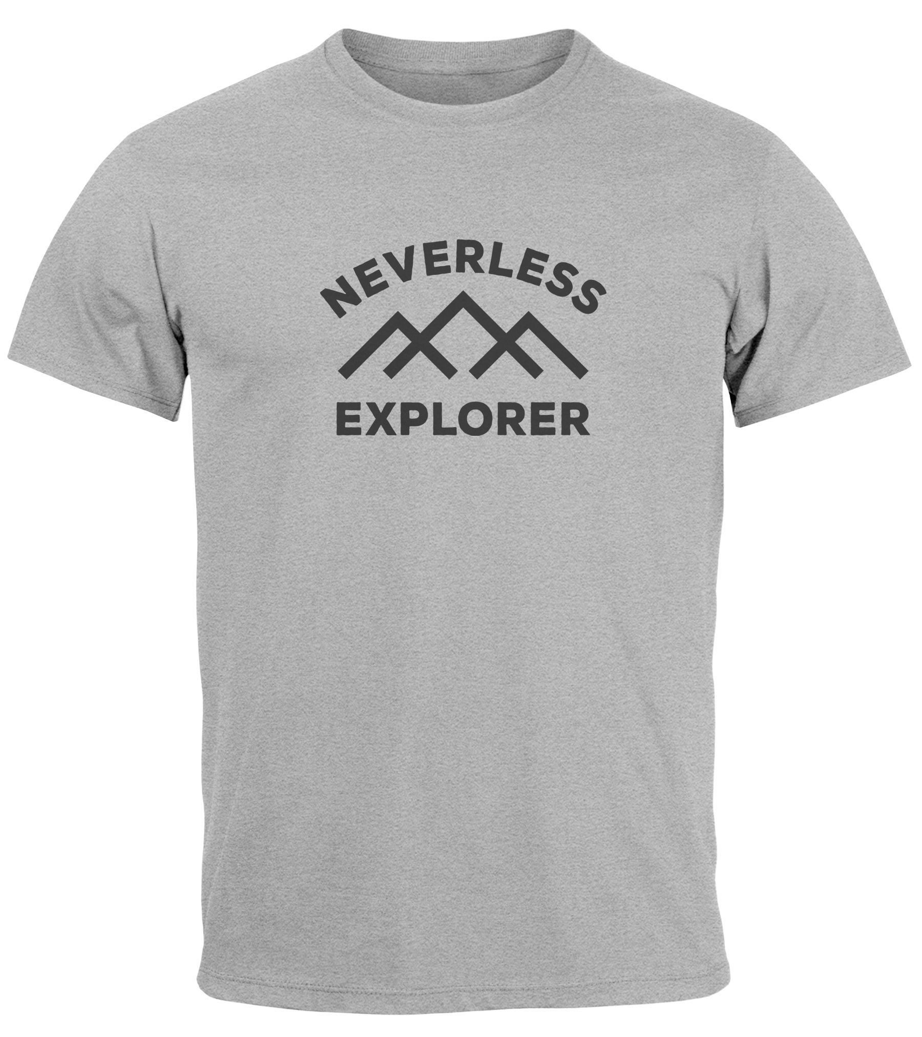 Neverless Print-Shirt Herren T-Shirt Aufdruck Outdoor günstig online kaufen