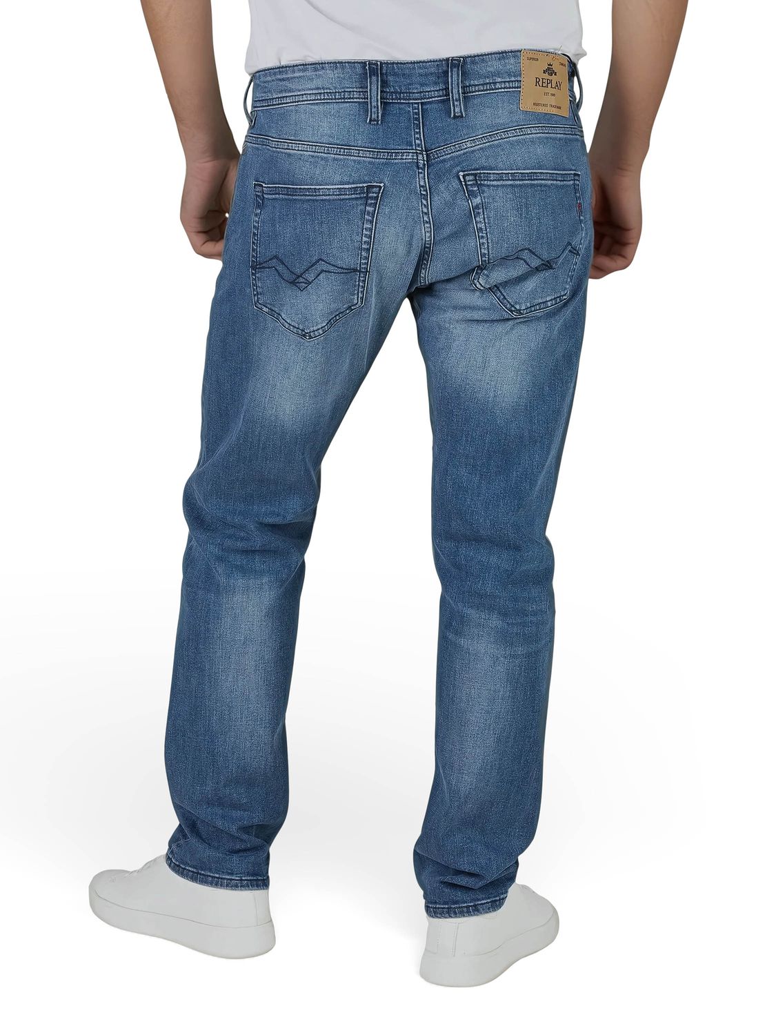 Replay Jeans Herren Stretch Straight Fit Grover günstig online kaufen