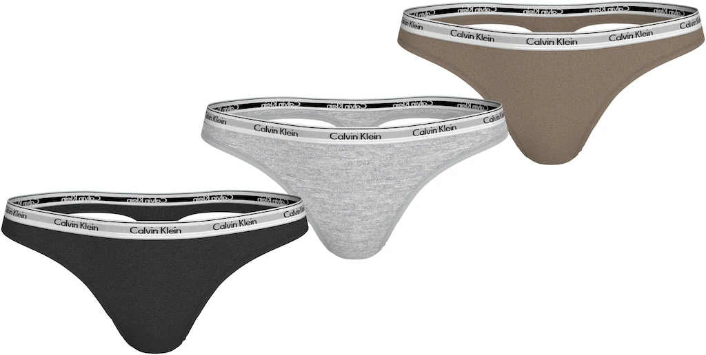 Calvin Klein Underwear Tanga "3 PACK THONG (LOW-RISE)", (Packung, 3 St., 3e günstig online kaufen