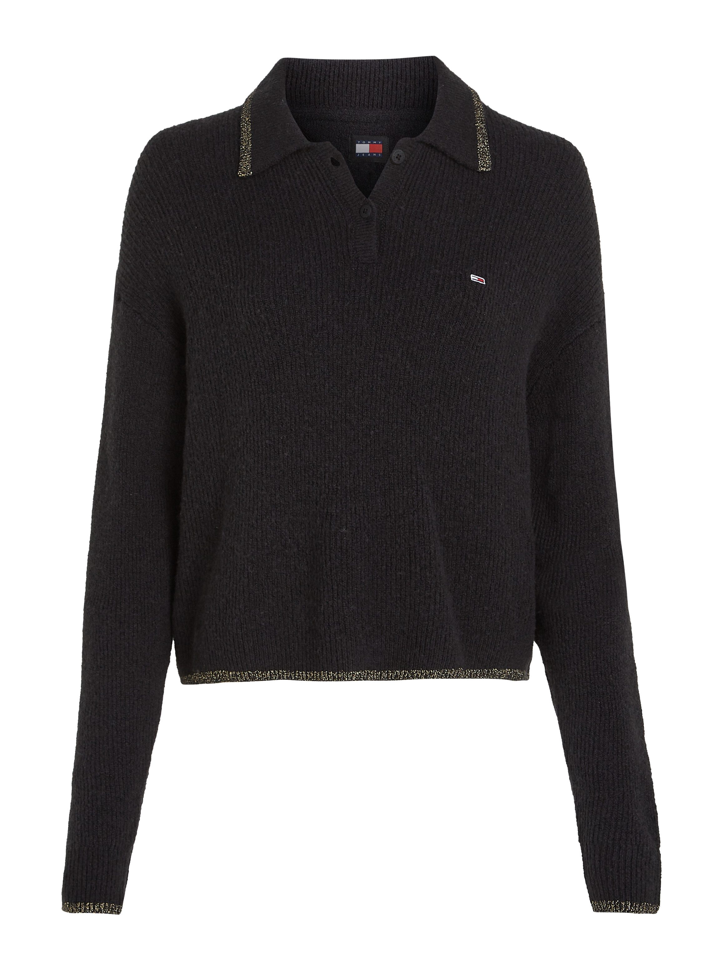 Tommy Jeans Strickpullover TJW GLITTER POLO günstig online kaufen