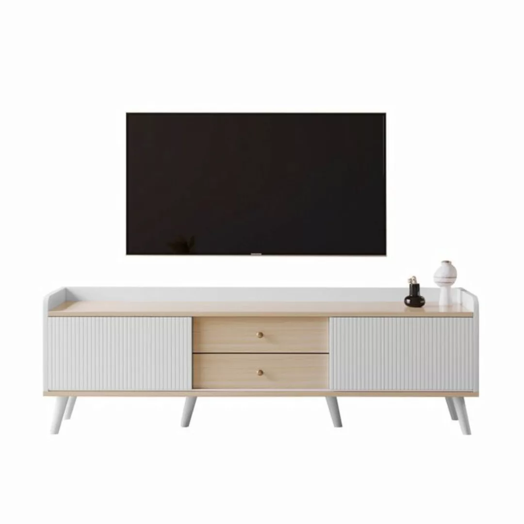 KoDise TV-Schrank 160x40x58cm TV- Lowboard mit 2 Schubladen, 2 Schiebetüren günstig online kaufen