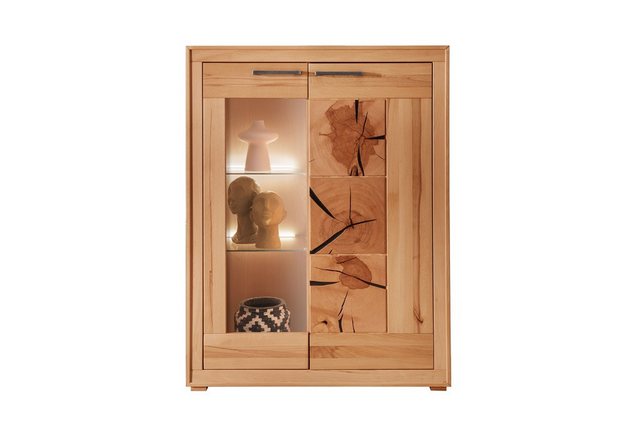 Main-Möbel GmbH Vitrine Highboard Kommode 103x135cm Kernbuche Danzig günstig online kaufen