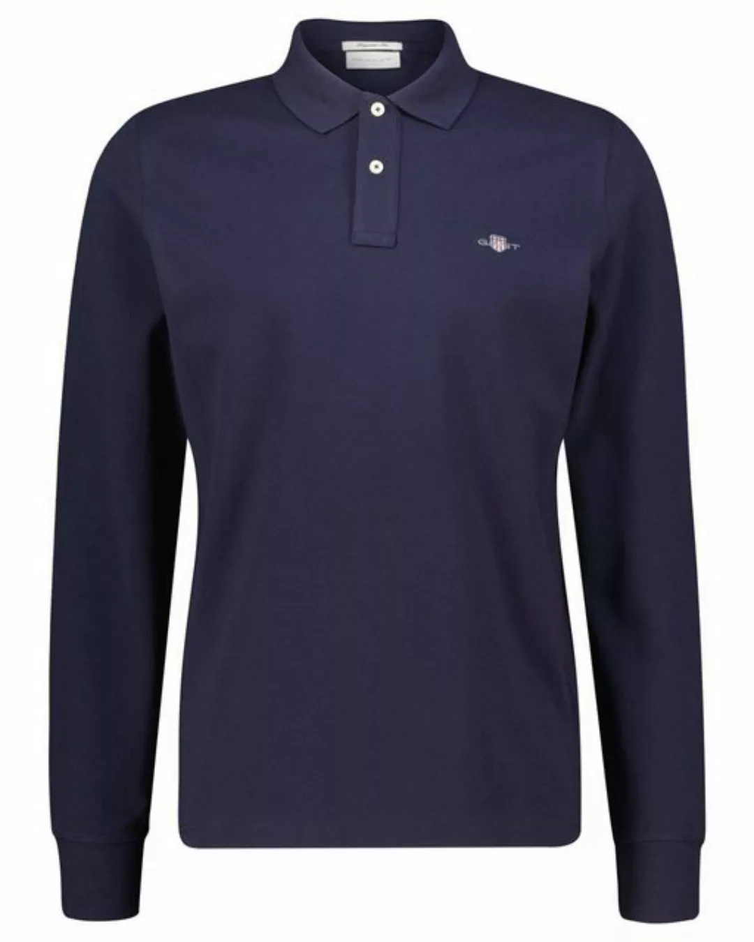 Gant Langarmshirt REG SHIELD LS PIQUE RUGGER, EVENING BLUE günstig online kaufen