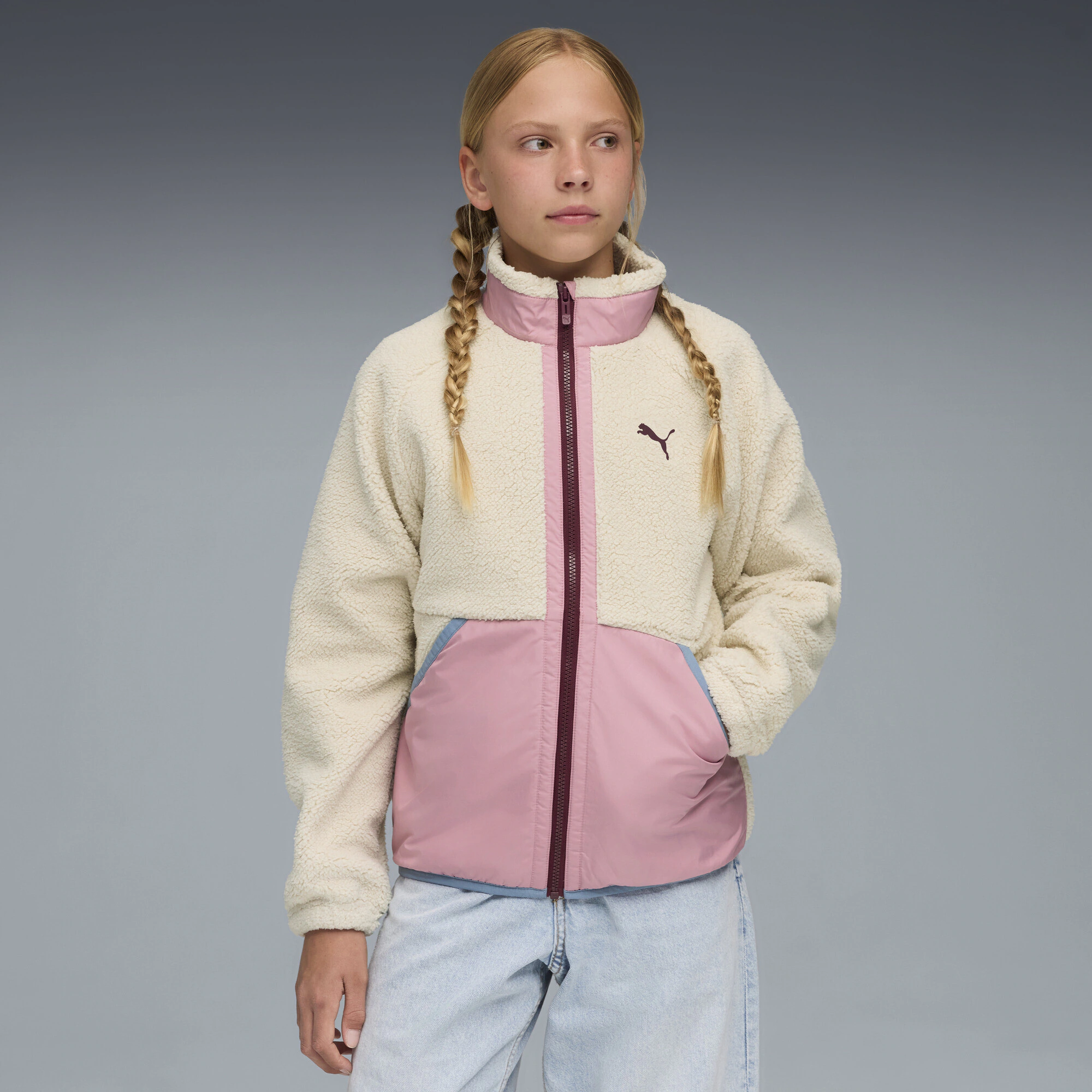 PUMA Funktionsweste "Hybrid Sherpa Jacke Jugendliche" günstig online kaufen