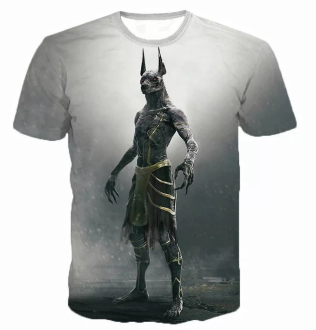 Tinisu T-Shirt 3D-Druck T-Shirt (Unisex/Rundhals) - Anubis Gott des Todes - günstig online kaufen