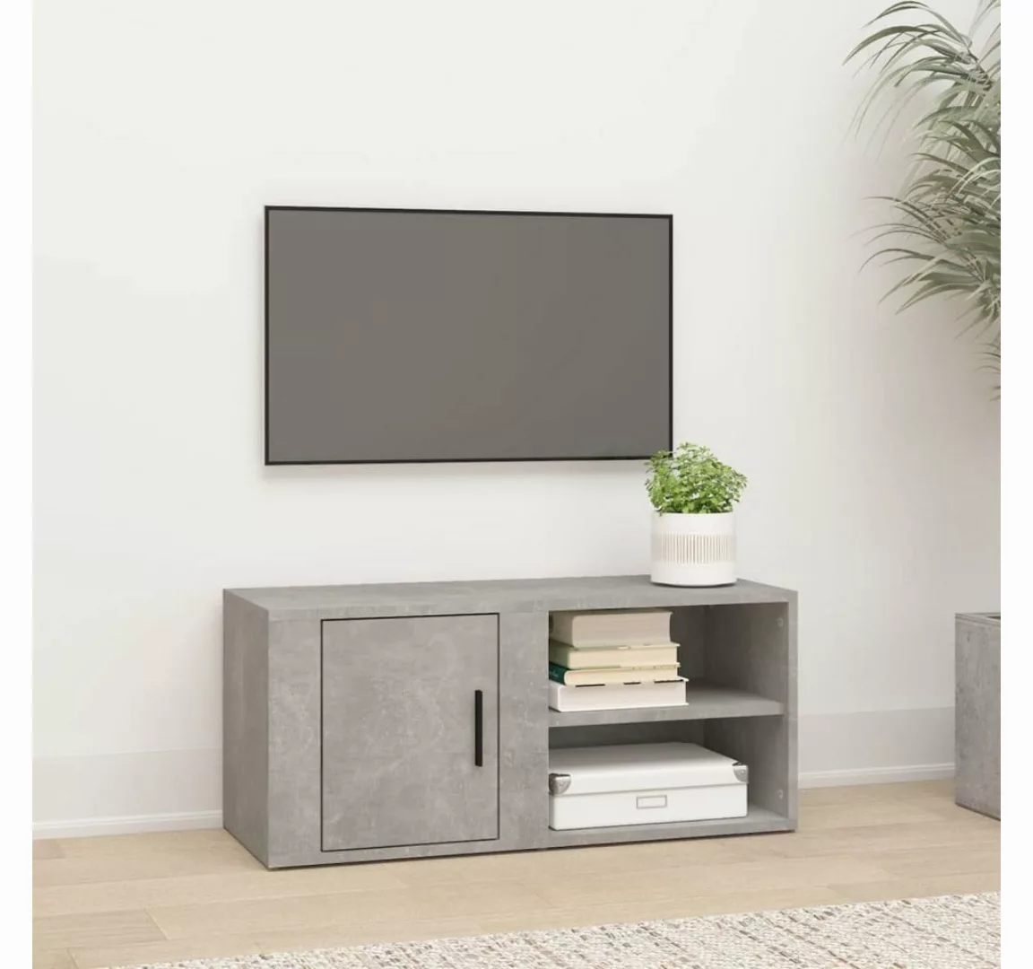 furnicato TV-Schrank Betongrau 80x31,5x36 cm Holzwerkstoff günstig online kaufen