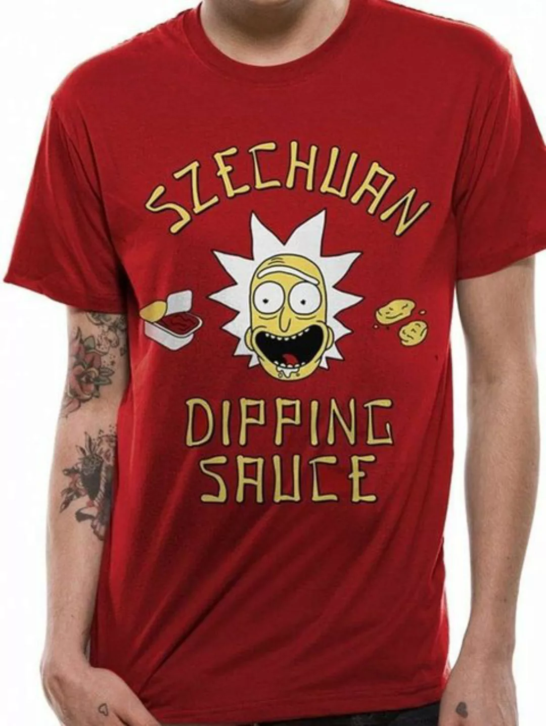 Rick and Morty Print-Shirt Rick and Morty Szechuan Dipping Sauce ORIGINAL G günstig online kaufen