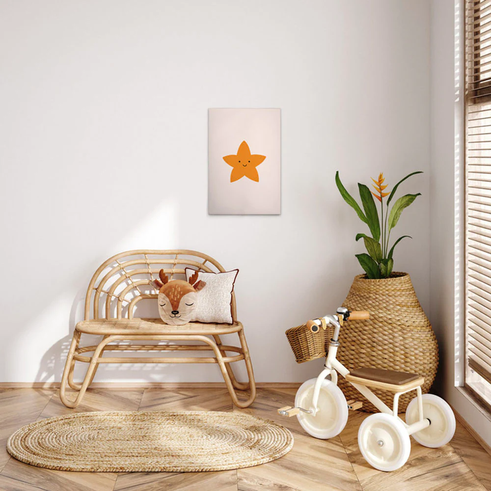 A.S. Création Leinwandbild "Simple Star - Wandbild Beige Gelb Keilrahmen Ku günstig online kaufen