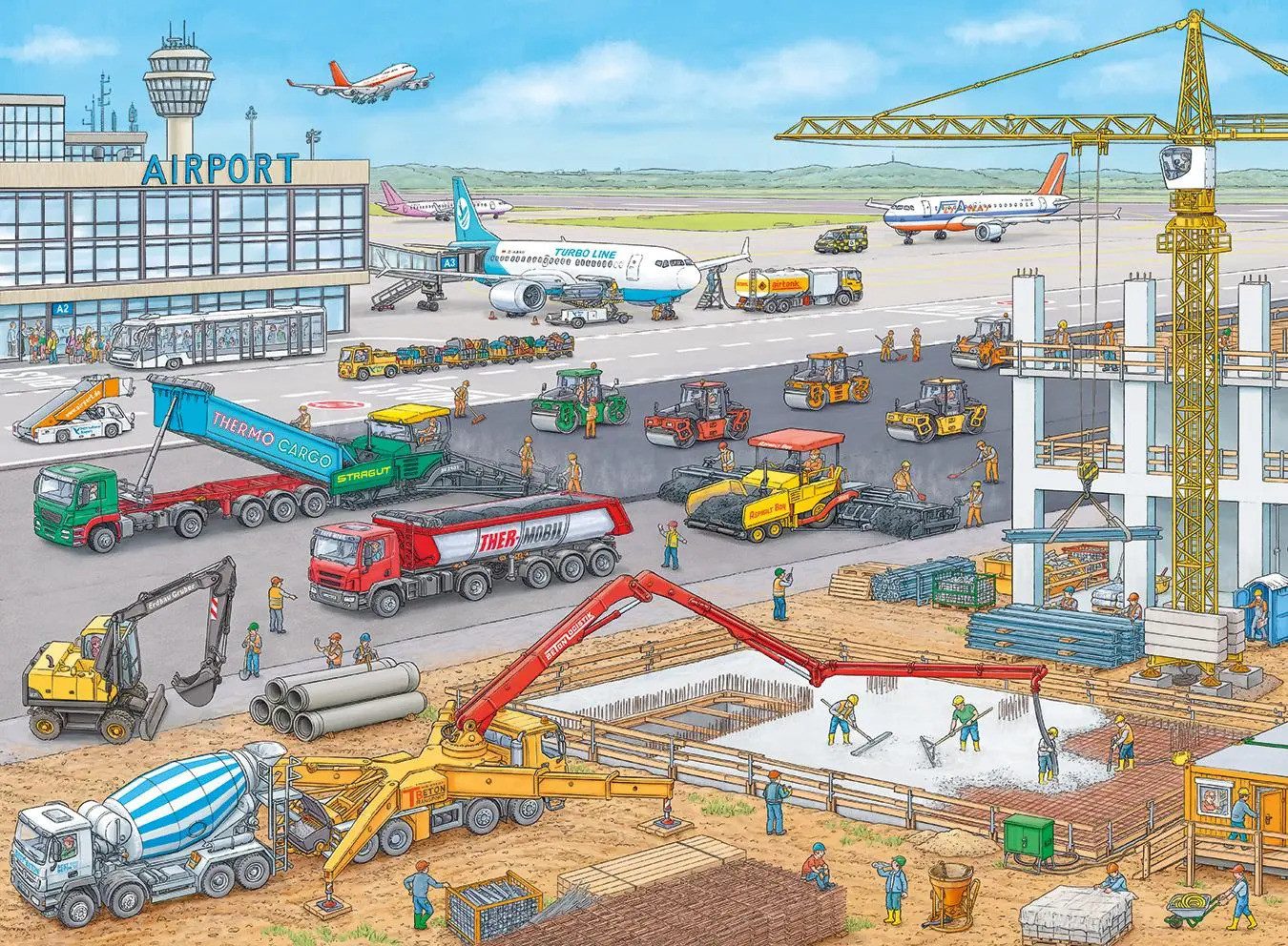 Ravensburger Puzzle Baustelle am Flughafen. Kinderpuzzle günstig online kaufen