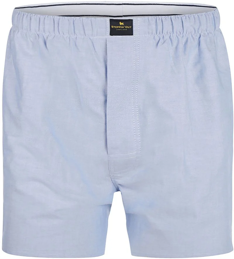 Steppin' Out Boxershorts Oxford Hellblau - Größe S günstig online kaufen