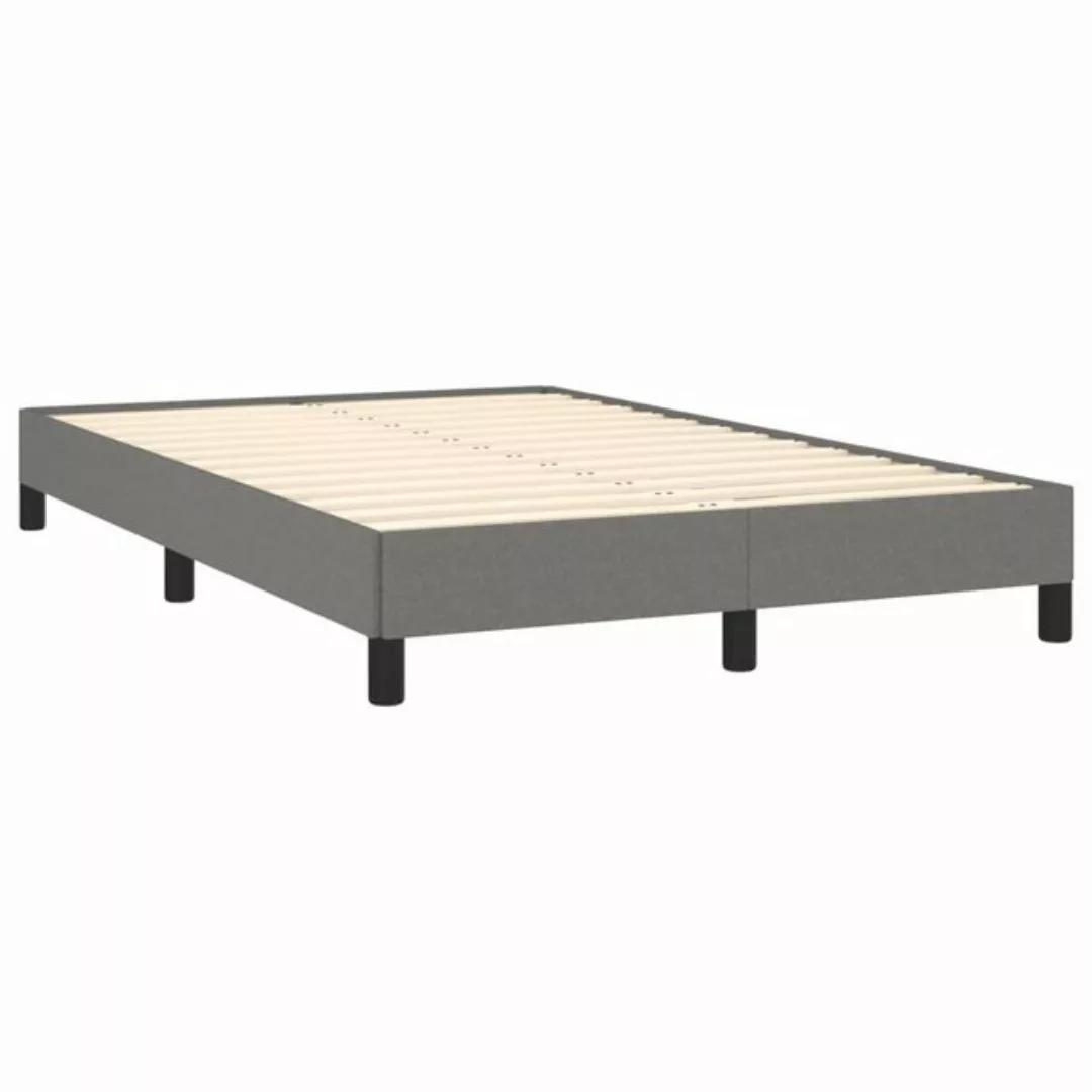 vidaXL Bettgestell Bettgestell Dunkelgrau 120x190 cm Stoff Bett Bettgestell günstig online kaufen