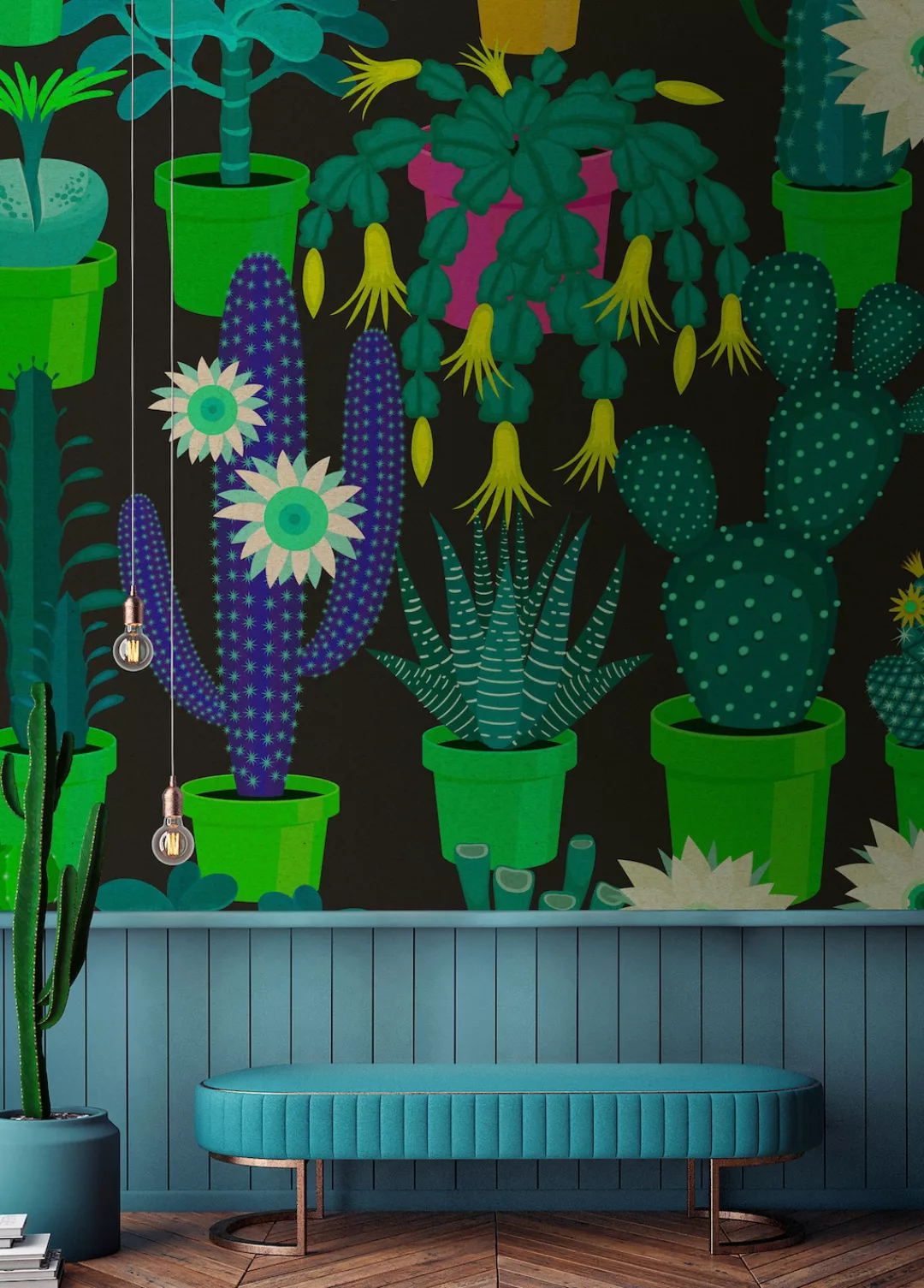 living walls Fototapete »Walls by Patel Cactus Garden 2«, Vlies, Wand, Schr günstig online kaufen