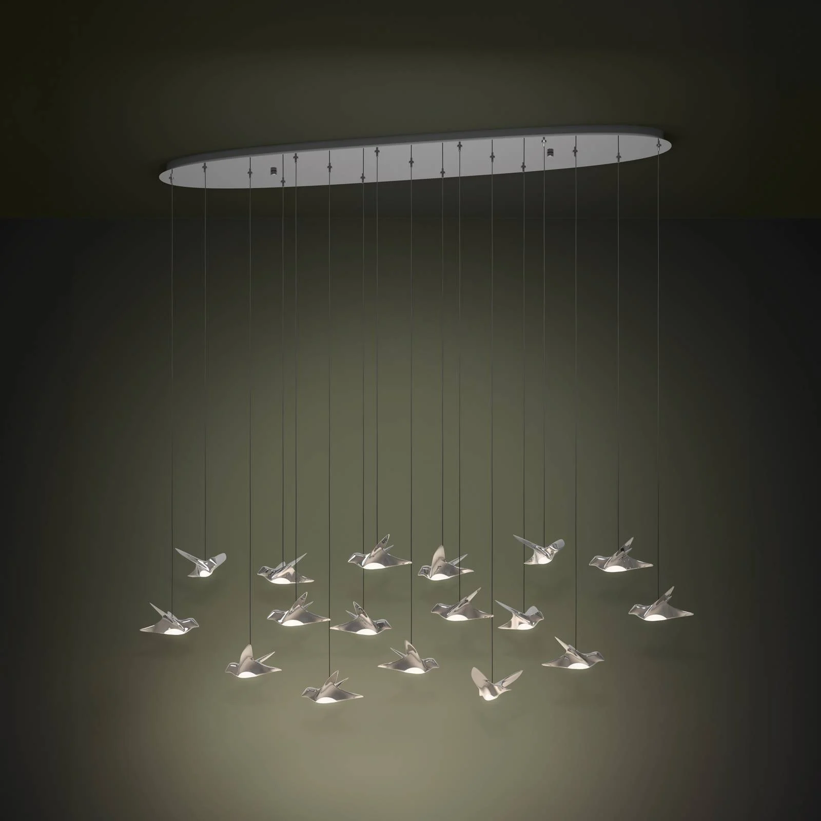 EGLO Stars Of Light LED-Hängelampe Paratebueno chrom 17-fl. günstig online kaufen