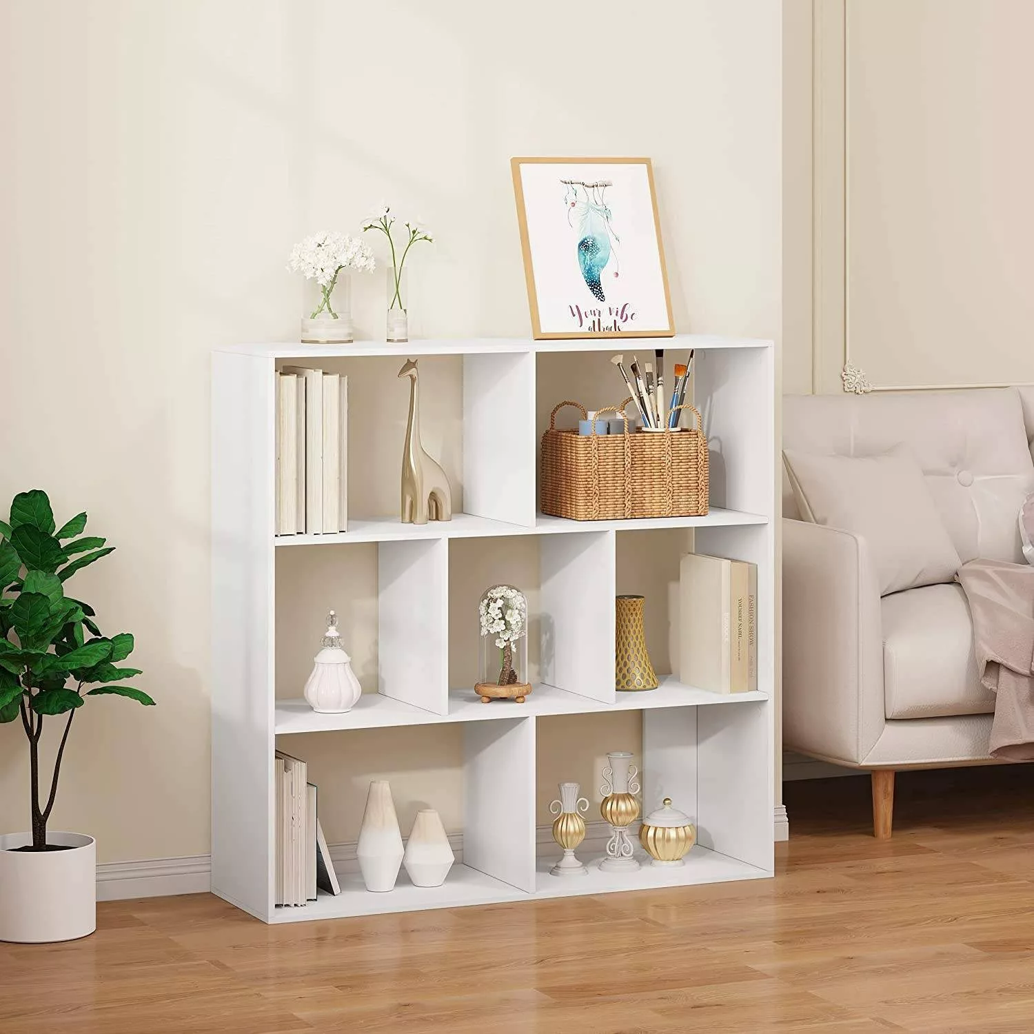 EUGAD Bücherregal, 1-tlg., Würfelregal mit 7 günstig online kaufen