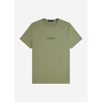 Fred Perry  T-Shirts & Poloshirts Embroidered tshirt - olive mint günstig online kaufen