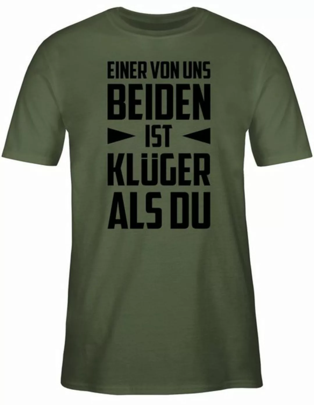 Shirtracer T-Shirt Einer von uns beiden ist Klüger als Du - schwarz Sprüche günstig online kaufen